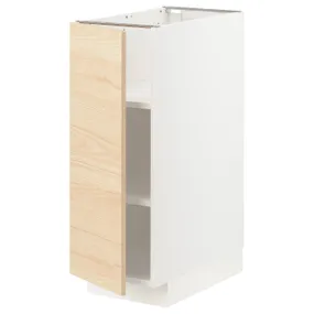 IKEA METOD МЕТОД, підлогова шафа з полицями, білий / АСКЕРСУНД під світлий ясен, 30x60 см 894.593.68 фото