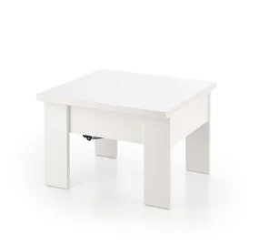 Журнальний столик-трансформер HALMAR SERAFIN 80-160x80 см білий фото