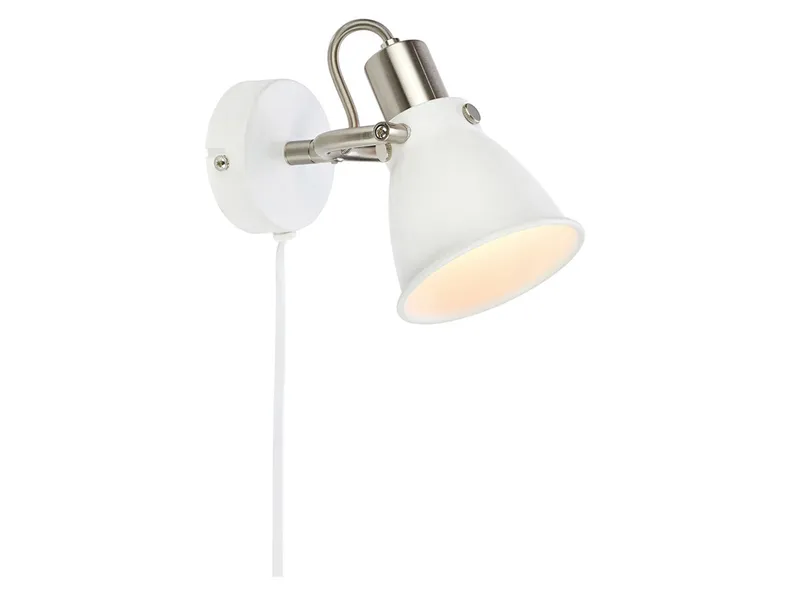 BRW Металлический настенный светильник Alton белого и серебряного цвета 073307 фото №1