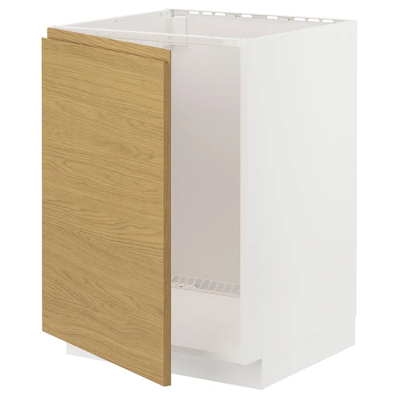 IKEA METOD МЕТОД, підлогова шафа для мийки, білий / Voxtorp імітація. дуб, 60x60 см 895.384.98 фото №1