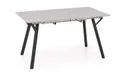 Розкладний стіл кухонний HALMAR BALROG 2 140-180x80 см, стільниця - світло-сіра, ніжки - чорні фото thumb №1