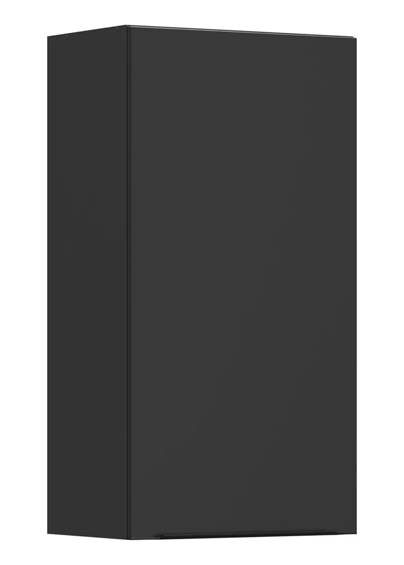 BRW Верхний кухонный шкаф Sole L6 50 см слева черный матовый, черный/черный матовый FM_G_50/95_L-CA/CAM фото №2