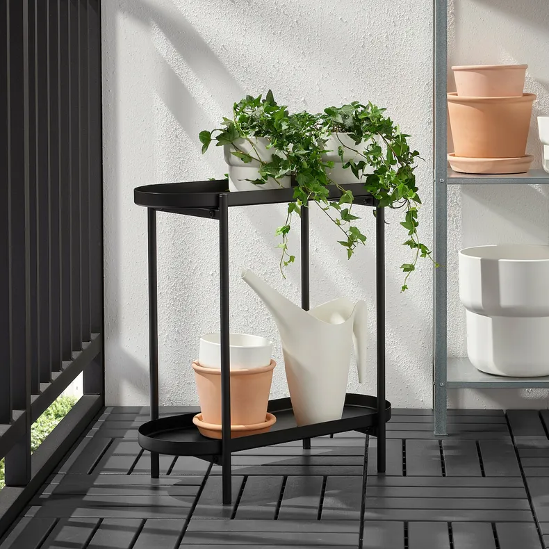 IKEA OLIVBLAD ОЛІВБЛАД, підставка для рослин, для приміщення / вулиці чорний, 56 см 104.866.47 фото №4