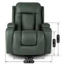 Масажне крісло MEBEL ELITE BOX, екошкіра: зелений фото thumb №16