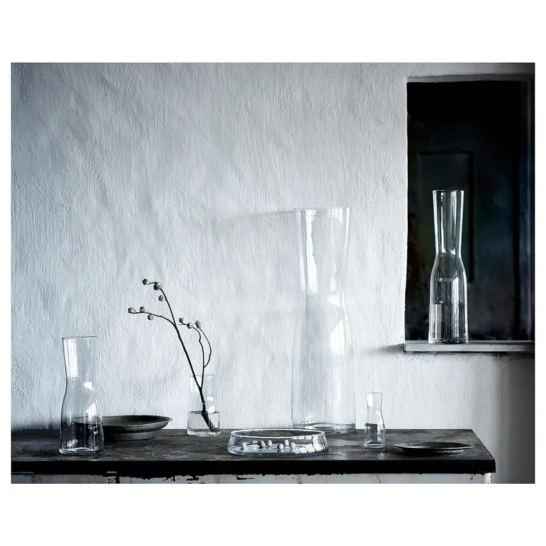 IKEA TIDVATTEN ТИДВАТТЕН, ваза, прозрачное стекло, 30 см 804.612.43 фото №4