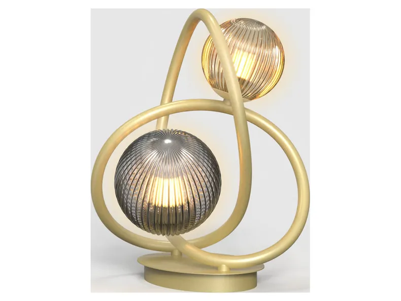 BRW Настільна лампа на 2 точки G9-LED золото Metz 091102 фото №2