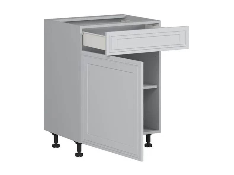 BRW Нижний кухонный шкаф Verdi 60 см левый с выдвижным ящиком светло-серый матовый, греноловый серый/светло-серый матовый FL_D1S_60/82_L/SMB-SZG/JSZM фото №3