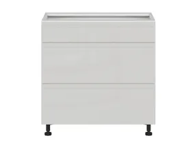 BRW Базовый шкаф Sole для кухни 80 см с ящиками светло-серый глянец, альпийский белый/светло-серый глянец FH_D3S_80/82_2SMB/SMB-BAL/XRAL7047 фото