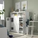 IKEA SMÅSTAD СМОСТАД / PLATSA ПЛАТСА, шафа, білий / з каркасом 6 полиць, 120x42x123 см 995.496.65 фото thumb №3