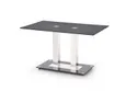 Кухонний стіл HALMAR WALTER 2 130x80 см чорний, хром фото thumb №2