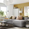 IKEA JÄTTEBO ЭТТЕБО, 4,5-местный модульный диван+козетка, правый / тонированный серый 794.714.03 фото thumb №2