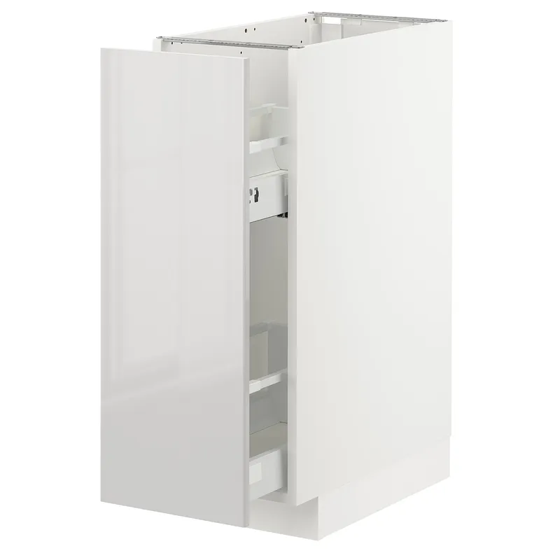 IKEA METOD МЕТОД, підлог шафа / висувна внутрішн секція, білий / Ringhult світло-сірий, 30x60 см 093.003.77 фото №1
