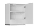 BRW Верхний кухонный шкаф Sole 60 см с вытяжкой правый белый глянец, альпийский белый/глянцевый белый FH_GOO_60/68_P_FL_BRW-BAL/BIP/IX фото thumb №3