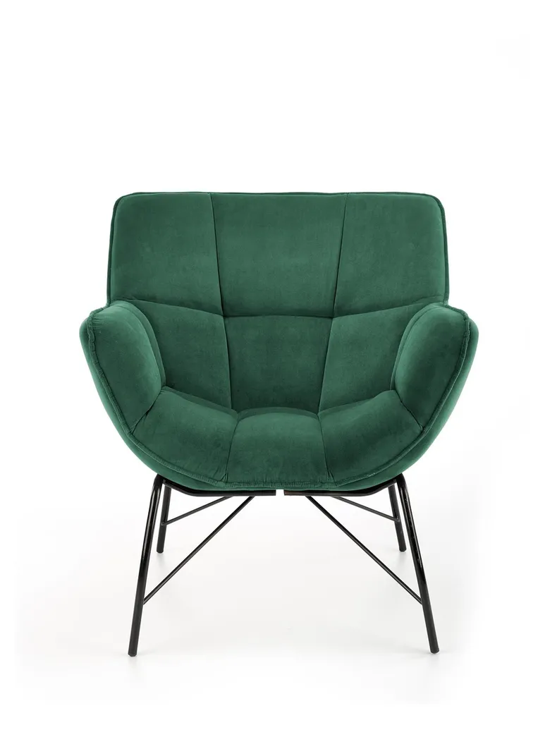 Крісло м'яке HALMAR BELTON темно-зелений (1шт=1шт) фото №6