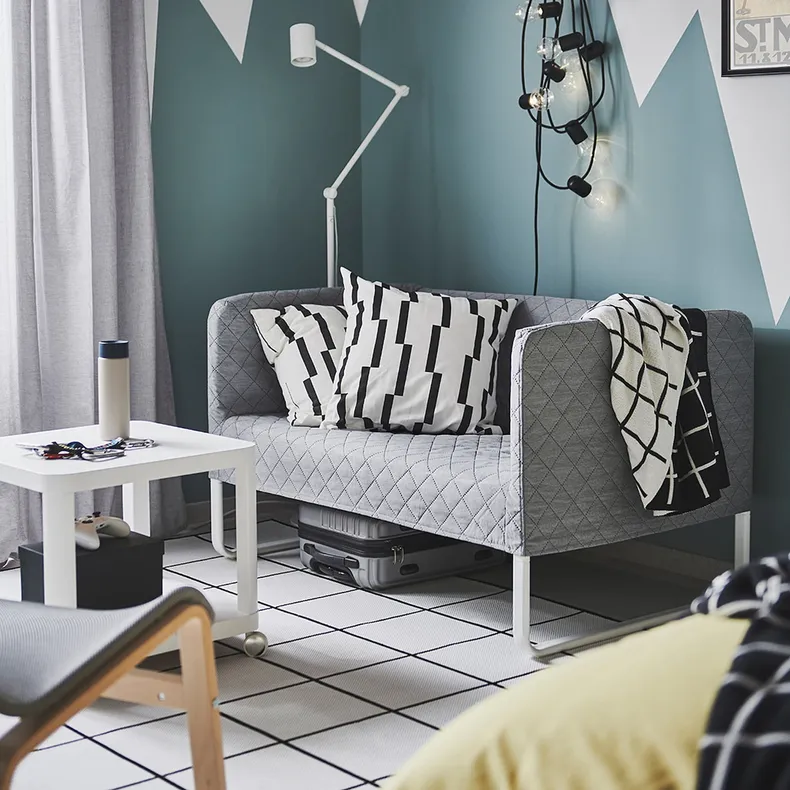 IKEA KNOPPARP КНОППАРП, 2-місний диван, КНІСА світло-сірий 104.246.21 фото №5