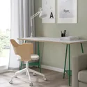 IKEA LAGKAPTEN ЛАГКАПТЕН / TILLSLAG ТИЛЛЬСЛАГ, письменный стол, белый антрацит / зеленый, 140x60 см 895.084.44 фото thumb №7
