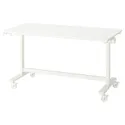 IKEA MITTZON МІТТЗОН, складаний стіл на коліщатах, білий, 140x70 см 205.279.54 фото thumb №1