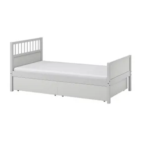 IKEA SMYGA СМИГА, каркас кровати с ящиками, светло-серый, 90x200 см 594.441.42 фото