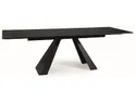 Стол обеденный раскладной SIGNAL SALVADORE, черный SAHARA NOIR / черный мат, 90x160 фото thumb №1