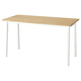 IKEA MITTZON МИТТЗОН, конференц-стол, дуб / белый, 140x68x75 см 795.329.20 фото