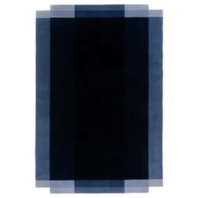 IKEA GNETGRÄS ГНЕТГРЕС, килим, короткий ворс, темно-синій / ручна робота, 200x300 см 905.707.55 фото