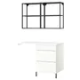 IKEA ENHET ЕНХЕТ, шафа, антрацит/білий, 121.5x63.5x222 см 295.480.75 фото