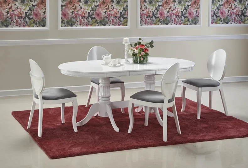 Обідній стіл розкладний HALMAR JOSEPH 150-190x90 см білий фото №1