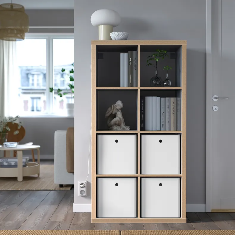 IKEA KUGGIS КУГГІС, коробка для зберігання з кришкою, білий, 32x32x32 см 005.268.75 фото №2