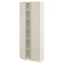 IKEA METOD МЕТОД, высокий шкаф с полками, белый / гавсторпский бежевый, 80x37x200 см 594.634.23 фото thumb №1