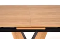 Обідній стіл розкладний HALMAR UMBERTO 160-200x90 см, стільниця - натуральний дуб, ніжка - натуральний дуб/чорний фото thumb №3