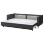 IKEA LANDSKRONA ЛАНДСКРУНА, 3-місний диван-ліжко, ГУННАРЕД темно-сірий / металевий 094.912.73 фото