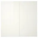 IKEA HASVIK ХАСВІК, розсувні дверцята, 2 шт., глянцевий білий, 200x236 см 905.215.57 фото thumb №1