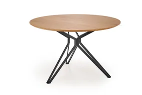 Кухонний стіл HALMAR PIXEL 2 120x120 см чорний, дуб золотистий фото