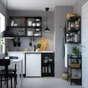 IKEA ENHET ЕНХЕТ, кухня, антрацит / білий, 163x63.5x222 см 993.372.82 фото thumb №2