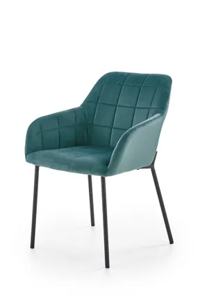 Кухонний стілець HALMAR K305 чорний/темно-зелений фото