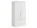 BRW Двухдверный шкаф Pori 100 см в белом глянце, белый глянец SZF2D-BIP фото thumb №1