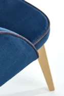 Кухонний стілець HALMAR Marino дуб медовий, темно-синій MONOLITH 77 (1шт=1шт) фото thumb №5