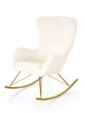 Мягкое кресло-качалка HALMAR LIBERTO, кремовый / золотой фото thumb №1