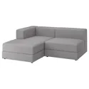 IKEA JÄTTEBO ЭТТЕБО, 2,5-местный модульный диван+козетка, левый / тонированный серый 394.713.58 фото thumb №1