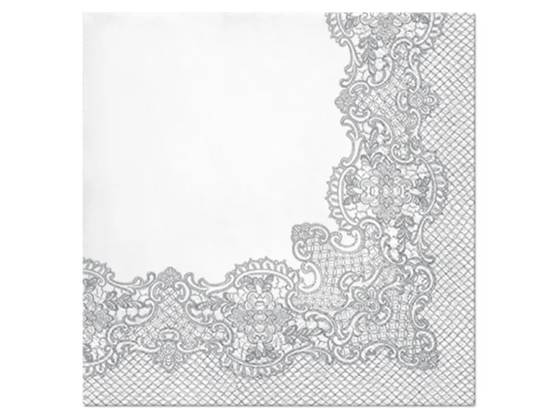 BRW Lace Silver, Серветки 20шт 073165 фото №1