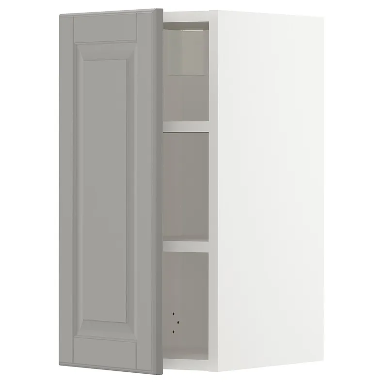 IKEA METOD МЕТОД, навесной шкаф с полками, белый / бодбинский серый, 30x60 см 394.604.30 фото №1