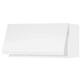 IKEA METOD МЕТОД, навесной горизонтальный шкаф, белый / Воксторп матовый белый, 80x40 см 793.944.76 фото