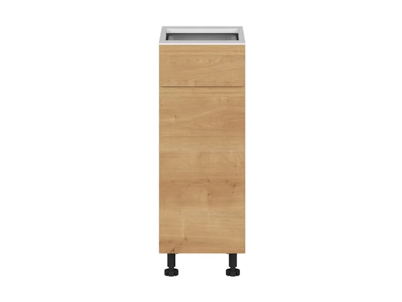 BRW Правосторонний кухонный шкаф Sole 30 см с ящиками плавного закрывания дуб арлингтон, альпийский белый/арлингтонский дуб FH_D1S_30/82_P/STB-BAL/DAANO фото №1