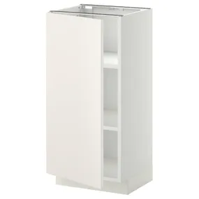 IKEA METOD МЕТОД, підлогова шафа з полицями, білий / ВЕДДІНГЕ білий, 40x37 см 694.666.09 фото