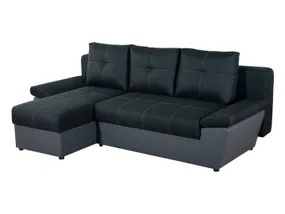 BRW Кутовий розкладний диван Odete з ящиком для зберігання чорний, Савана 14 NA-ODETE-REC.2DL-FMIX70-G2-SAWANA_14/SOFT_20 фото