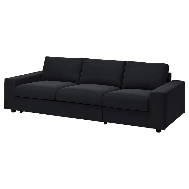 IKEA VIMLE ВИМЛЕ, чехол на 3-местный диван-кровать, с широкими подлокотниками / Саксемара черно-синий 994.012.49 фото №2