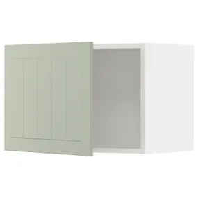 IKEA METOD МЕТОД, навесной шкаф, белый / светло-зеленый, 60x40 см 194.865.58 фото