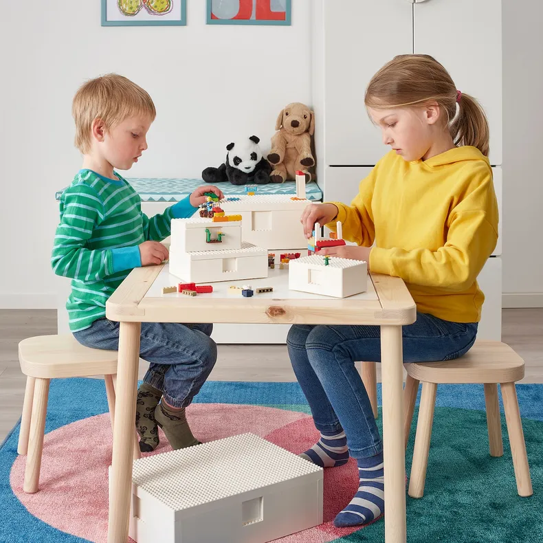 IKEA BYGGLEK БЮГГЛЕК, LEGO® контейнер с крышкой, белый, 26x18x12 см 503.721.87 фото №2