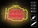 BRW Неоновий настінний світильник Check Engine LED червоний/жовтий 093819 фото thumb №3