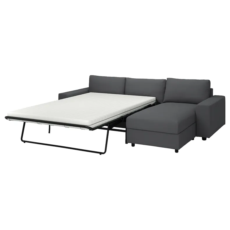 IKEA VIMLE ВІМЛЕ, 3-місний диван із кушеткою, з широкими підлокітниками / ХАЛЛАРП сірий 295.370.86 фото №1